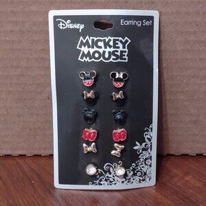 Disney Mickey And Minnie Mouse Hot Topic Earring Set, New Never Worn